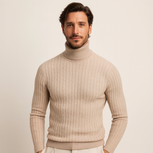 Warmer Winter Rollkragen Enger Pullover Herren