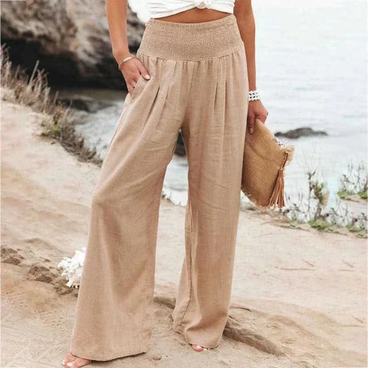 Women’s Relaxed Fit Wide Leg Pants with Elastic Waist