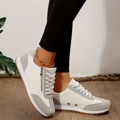 Women’s Orthopedic Walking Sneakers with Cushioned Sole and Lace Up Design