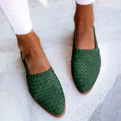Elegant Buckle Slip On Loafers for Women