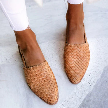 Elegant Buckle Slip On Loafers for Women