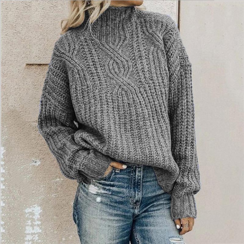 Übergroßer Strickpullover Mit Lässigem Stil Für Damen