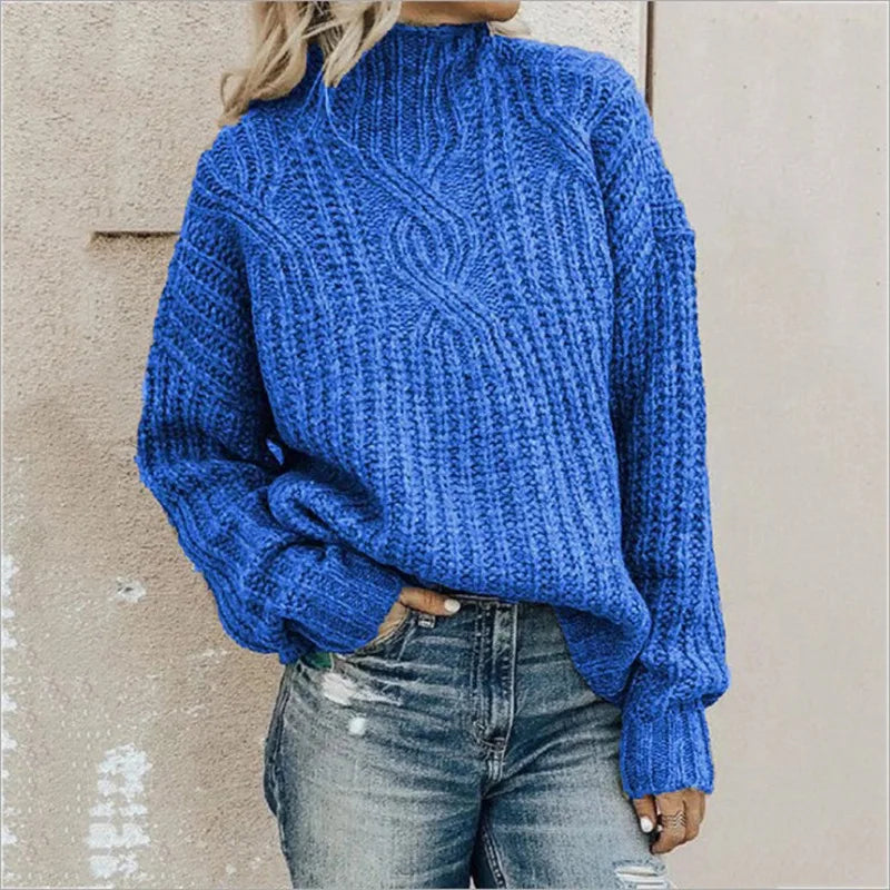 Übergroßer Strickpullover Mit Lässigem Stil Für Damen