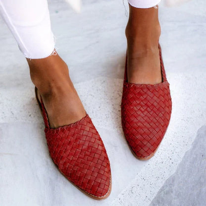 Elegant Buckle Slip On Loafers for Women