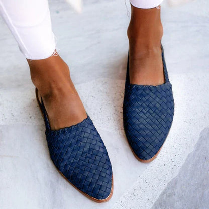 Elegant Buckle Slip On Loafers for Women