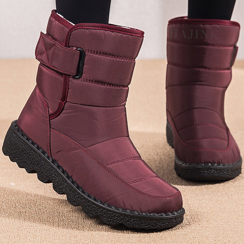 Winter Warme Damen Boots Verstellbarer Sicherer Sitz