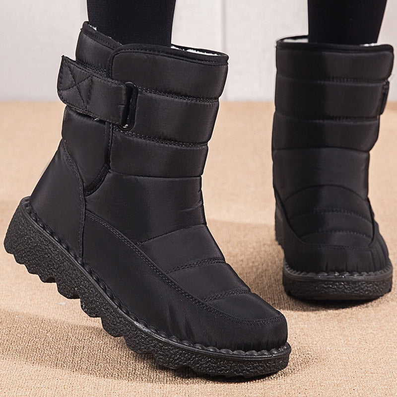 Winter Warme Damen Boots Verstellbarer Sicherer Sitz