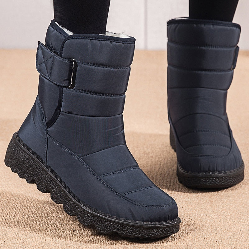 Winter Warme Damen Boots Verstellbarer Sicherer Sitz