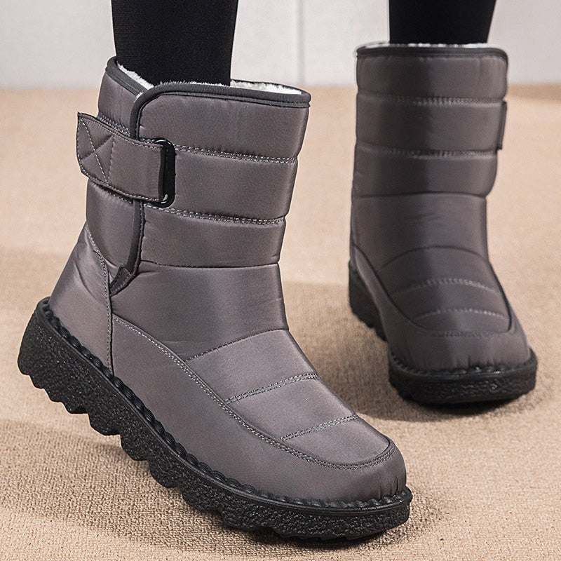 Winter Warme Damen Boots Verstellbarer Sicherer Sitz