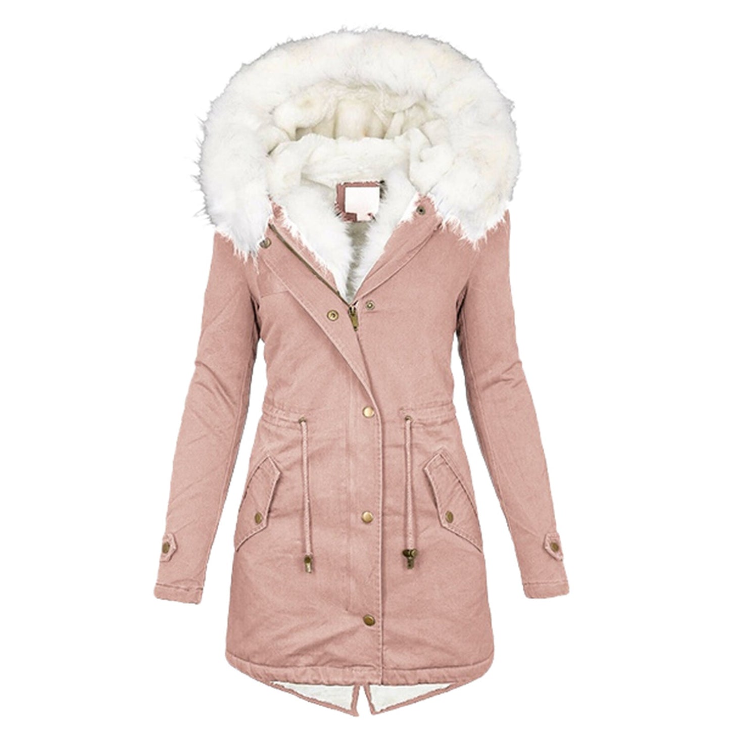 Winter Warmer Teddy Mantel Damen Lang
