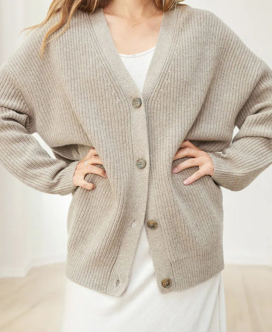 Gemütlicher Strick-Cardigan mit Knopfleiste für Damen