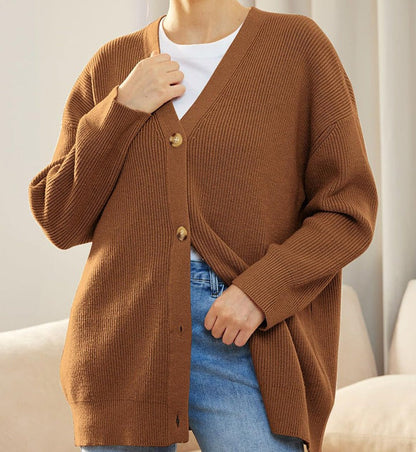 Gemütlicher Strick-Cardigan mit Knopfleiste für Damen