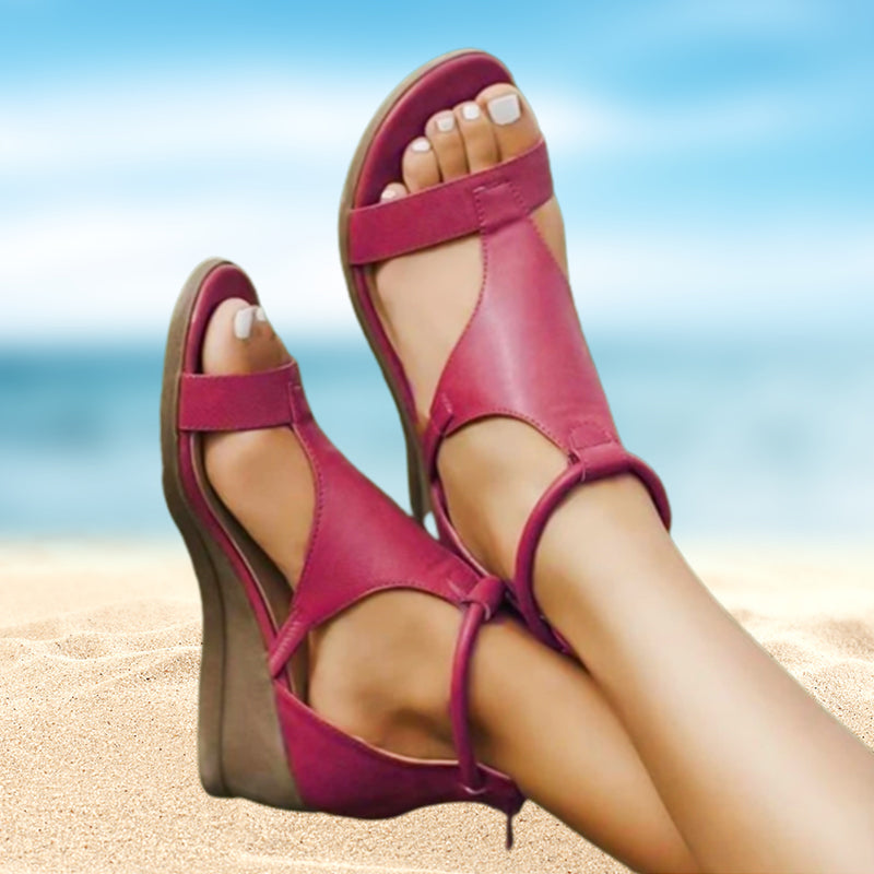 Kania | Soft Leather Wedge Women's Sandals