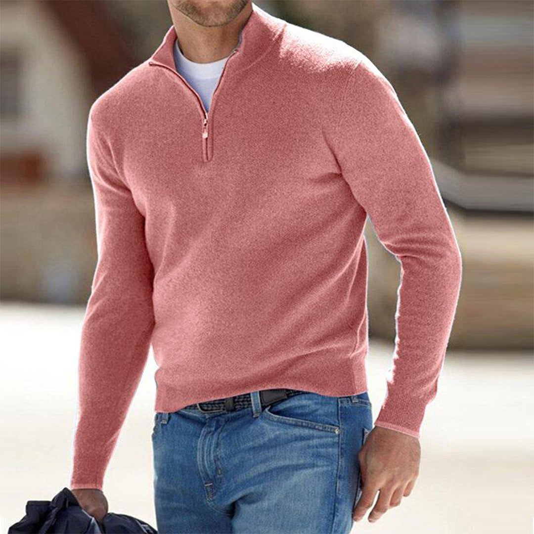 Halb-Zip Pullover Mit Klassischer Passform Für Herren Winter