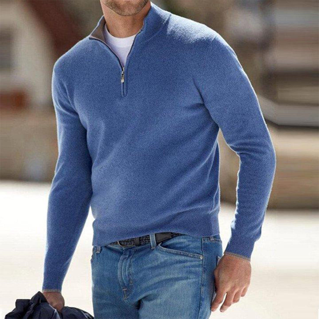 Halb-Zip Pullover Mit Klassischer Passform Für Herren Winter