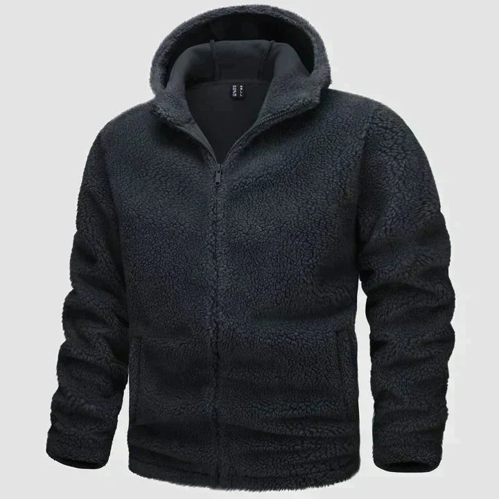 Fleece Zip Hoodie mit Lockerer Passform für Herren Winter