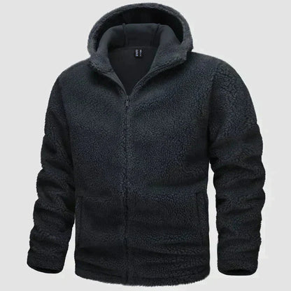 Fleece Zip Hoodie mit Lockerer Passform für Herren Winter
