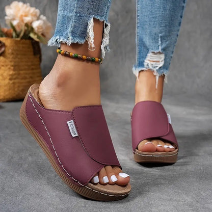 Women’s Orthopedic Arch Support Slip On Sandals with Cushioned Sole