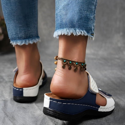 Women’s Orthopedic Platform Sandals with Double Strap and Cushioned Sole