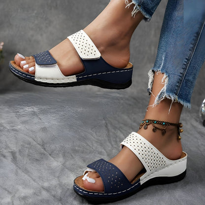 Women’s Orthopedic Platform Sandals with Double Strap and Cushioned Sole
