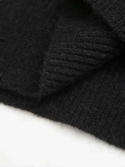 Übergroßer Rollkragenpullover mit Kontrastnähten Winter Damen