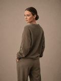 Oversized Crewneck Sweater in Cozy Textured Knit