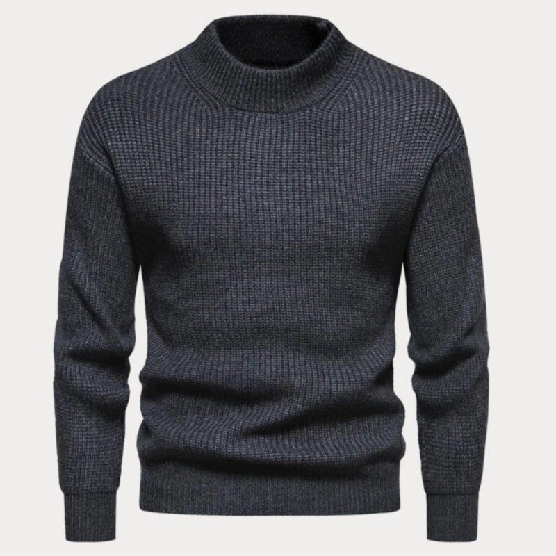 Klassischer Rundhals Strickpullover für Herren Winter