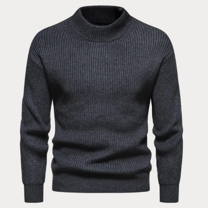 Klassischer Rundhals Strickpullover für Herren Winter