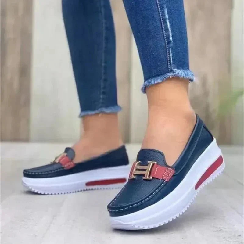 Women’s Orthopedic Slip-On Loafers with Cushioned Sole and Breathable Design