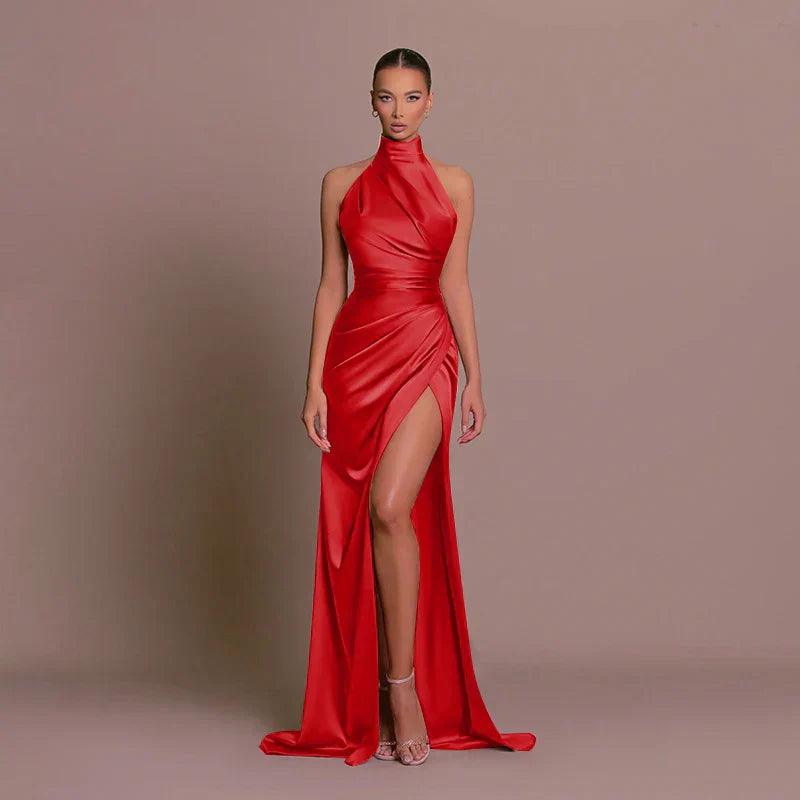 Elegant Slit Dress for Wedding Guests