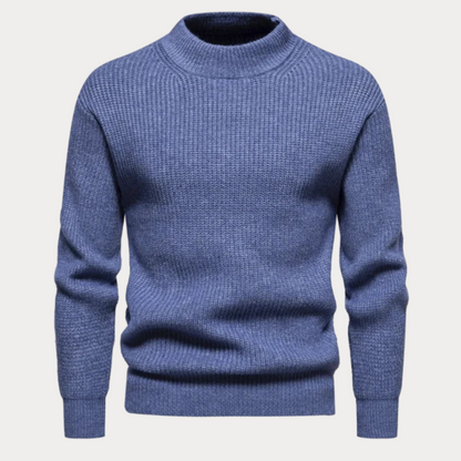 Klassischer Rundhals Strickpullover für Herren Winter