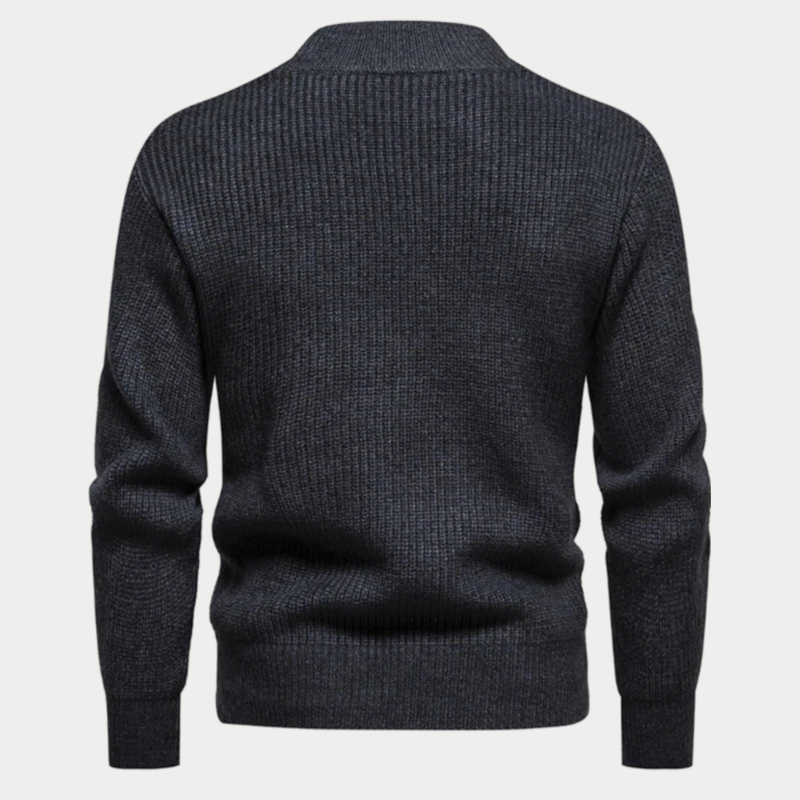 Klassischer Rundhals Strickpullover für Herren Winter