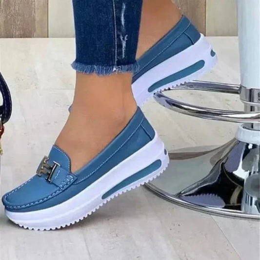 Women’s Orthopedic Slip-On Loafers with Cushioned Sole and Breathable Design