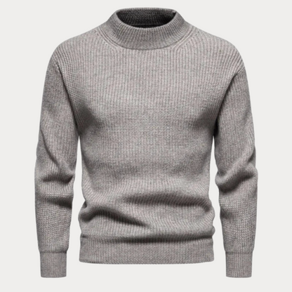 Klassischer Rundhals Strickpullover für Herren Winter