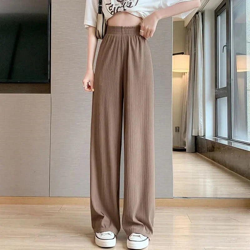 Women’s High Waist Pleated Wide Leg Pants with Flowing Fit
