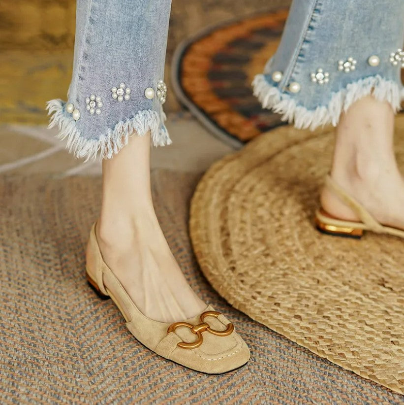 Orthopedic Slingback Buckle Loafers