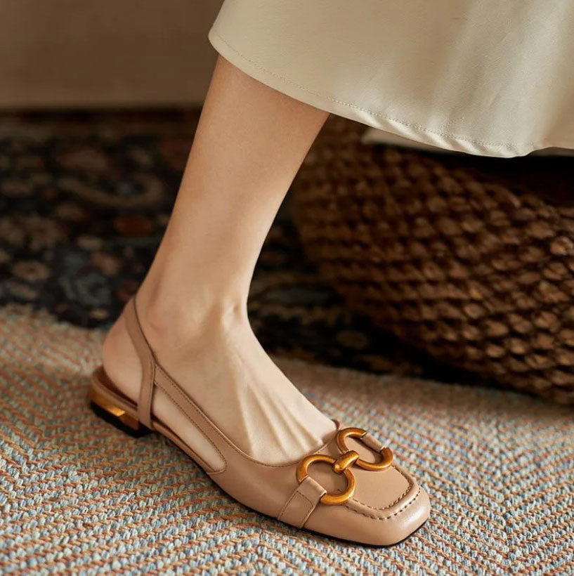 Orthopedic Slingback Buckle Loafers