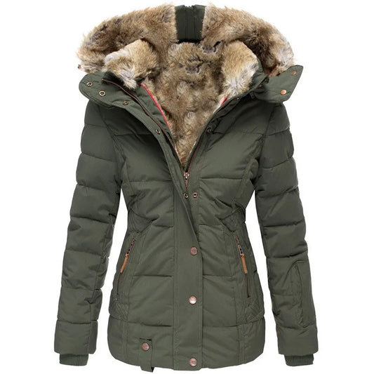 Warme Lange Winter Teddy Mantel Damen