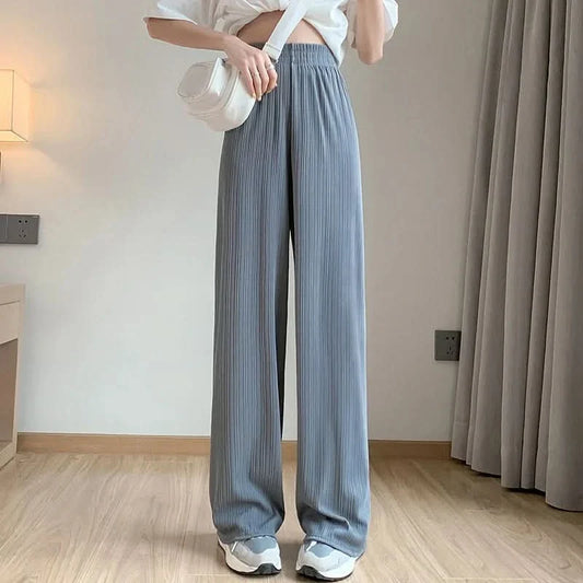 Women’s High Waist Pleated Wide Leg Pants with Flowing Fit