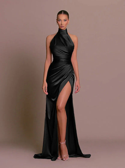 Elegant Slit Dress for Wedding Guests