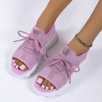 Women’s Orthopedic Cushioned Sandals with Arch Support and Lace Up Design