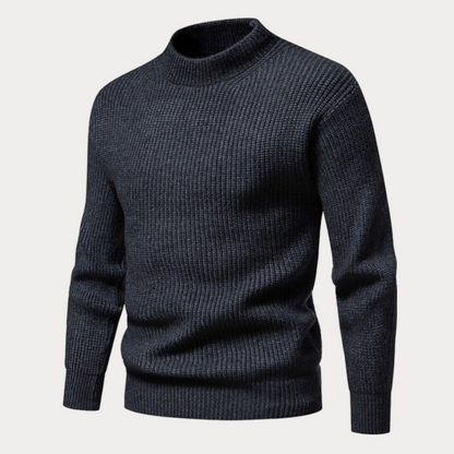 Klassischer Rundhals Strickpullover für Herren Winter