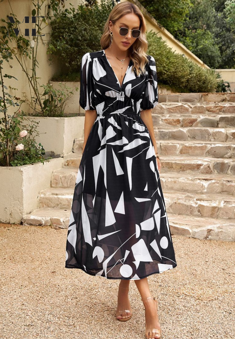 Monica™ | Elegant Floral Dress