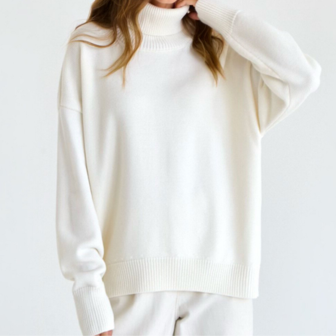 Chicer Oversized Pullover mit Rollkragen für Damen