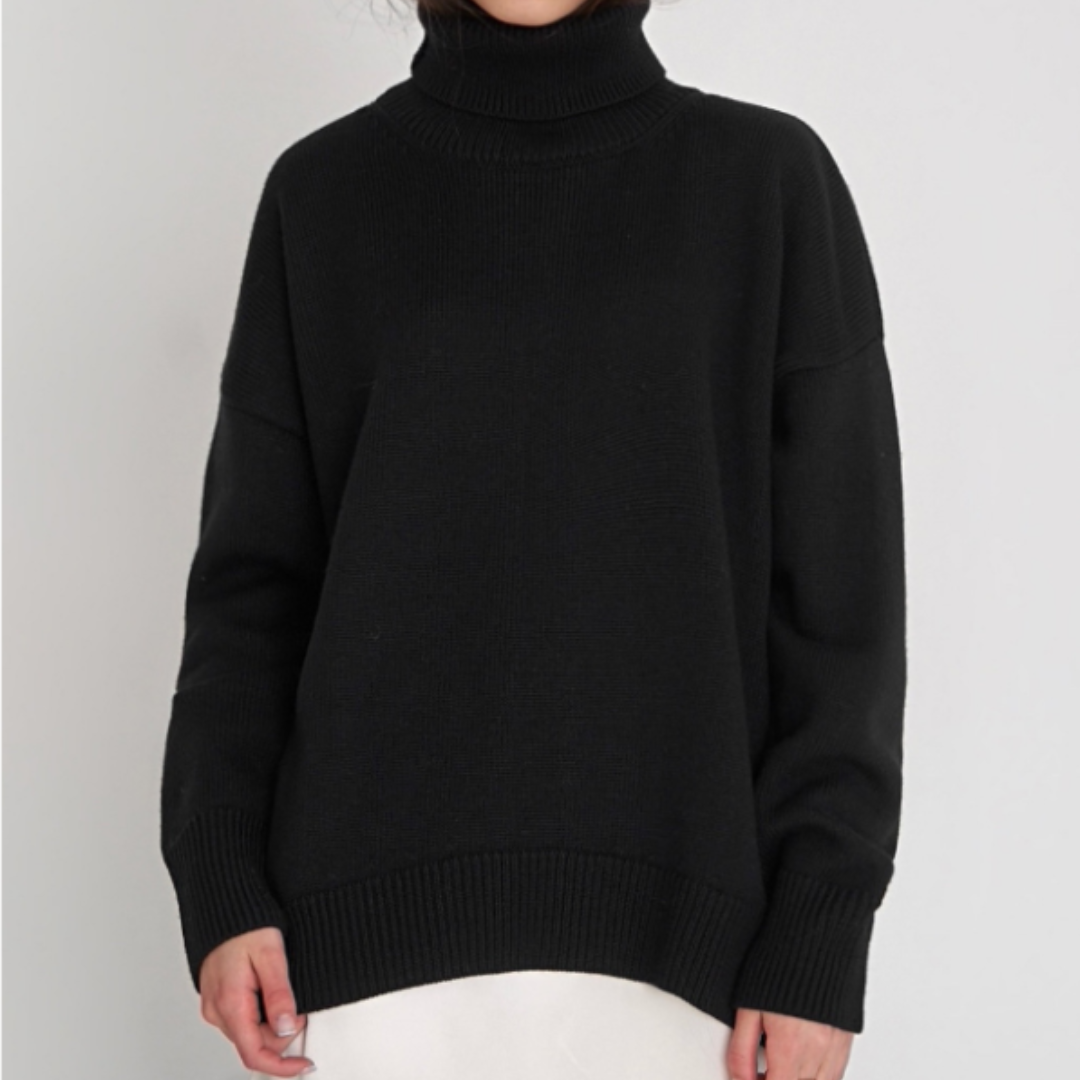 Chicer Oversized Pullover mit Rollkragen für Damen