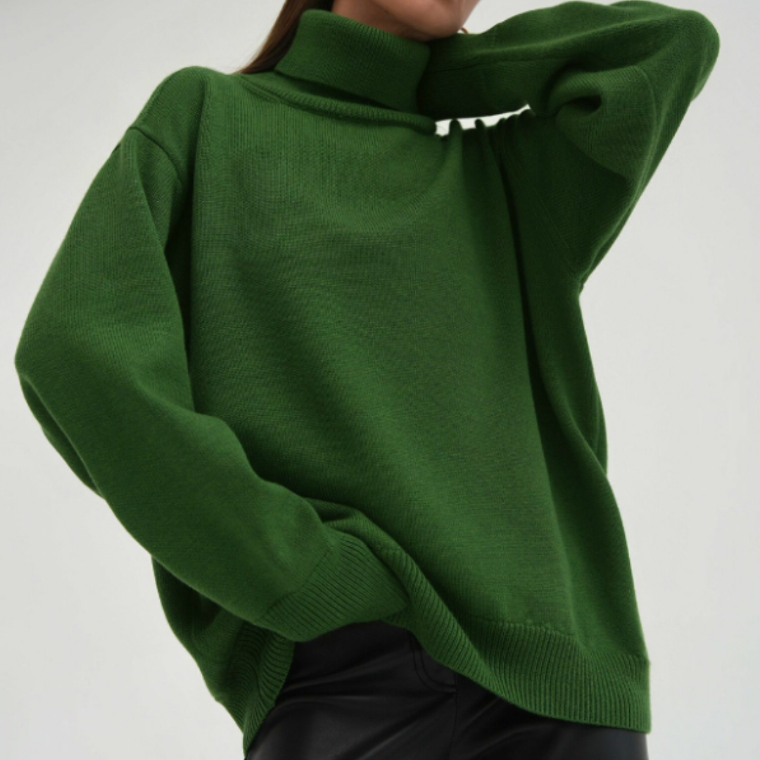 Chicer Oversized Pullover mit Rollkragen für Damen