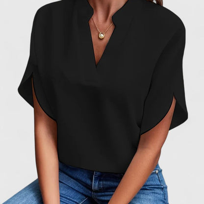 Soft Split-Neck Blouse