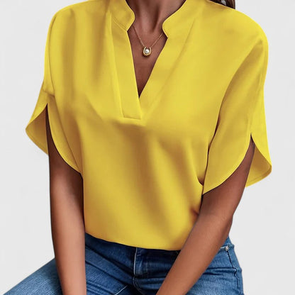 Soft Split-Neck Blouse