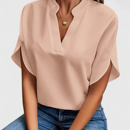 Soft Split-Neck Blouse