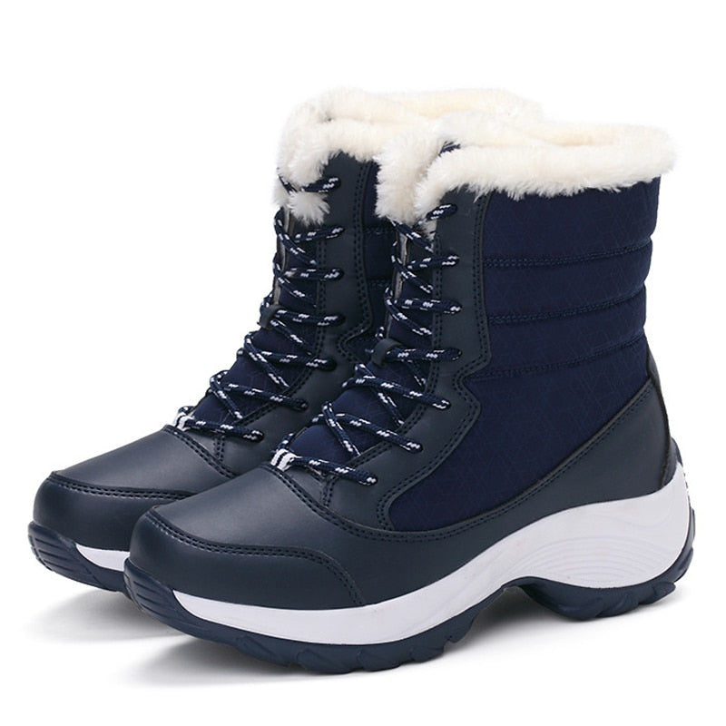 Winter Warme Damen Boots Outdoor Schneeprofil